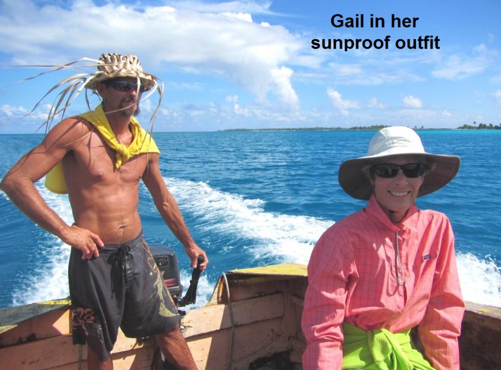 Gail avoiding the sun.